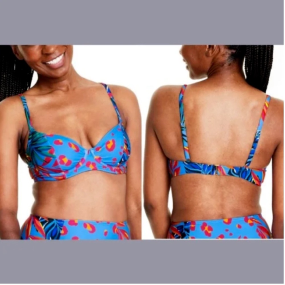 NWT  Tabitha Brown x‎ Target [ XXS ] Tropical/Leopard Bikini Top + Bottom #5413 - Picture 12 of 15
